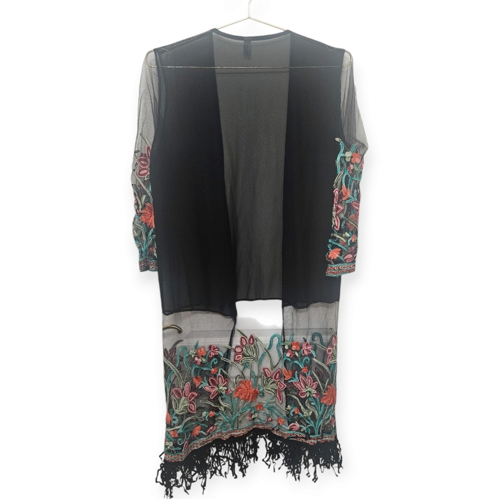 Open Embroidered Robe - Picture 8 of 11
